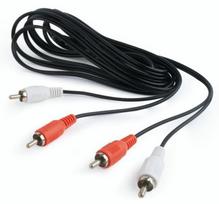rca kabelis - Gembird Cable RCA x2 / RCA x2 Black 1.8m - 2 nuotrauka
