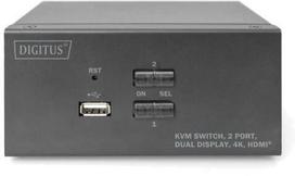 display port laidas - DIGITUS KVM Switch 2x2 HDMI 2-Port - 4 nuotrauka