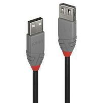 usb prailginimo - CABLE USB2 TYPE A 1M/ANTHRA 36702 LINDY - 1 nuotrauka