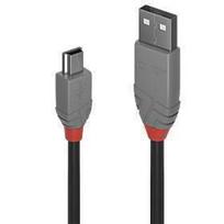 usb a type to usb b - CABLE USB2 A TO MINI-B 0.2M/ANTHRA 36720 LINDY - 1 nuotrauka
