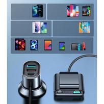automobilinis ikroviklis 12v - Joyroom car charger 2xPD + 2xQC3.0 75W 1,5m black, CAAJRMJR_CL05 - 3 nuotrauka