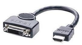 dvi hdmi - CABLE DVI-HDMI 0.2M/41227 LINDY - 1 nuotrauka