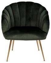 zali foteliai - Fotelis Actona Daniella 95846, aukso/tamsiai žalia, 76 cm x 76 cm x 81 cm - 2 nuotrauka