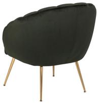 zali foteliai - Fotelis Actona Daniella 95846, aukso/tamsiai žalia, 76 cm x 76 cm x 81 cm - 3 nuotrauka