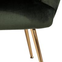zali foteliai - Fotelis Actona Daniella 95846, aukso/tamsiai žalia, 76 cm x 76 cm x 81 cm - 5 nuotrauka