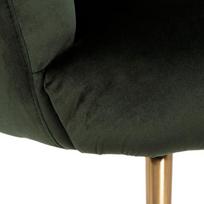 zali foteliai - Fotelis Actona Daniella 95846, aukso/tamsiai žalia, 76 cm x 76 cm x 81 cm - 6 nuotrauka