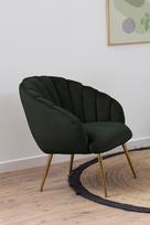 zali foteliai - Fotelis Actona Daniella 95846, aukso/tamsiai žalia, 76 cm x 76 cm x 81 cm - 9 nuotrauka