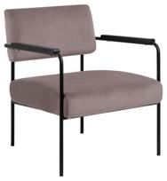 Fotelis Actona Cloe 87034, juodas/rožinis, 66.5 cm x 65 cm x 77 cm