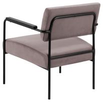 rozinis fotelis - Fotelis Actona Cloe 87034, juodas/rožinis, 66.5 cm x 65 cm x 77 cm - 2 nuotrauka