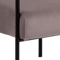 rozinis fotelis - Fotelis Actona Cloe 87034, juodas/rožinis, 66.5 cm x 65 cm x 77 cm - 4 nuotrauka
