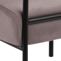 rozinis fotelis - Fotelis Actona Cloe 87034, juodas/rožinis, 66.5 cm x 65 cm x 77 cm - 6 nuotrauka
