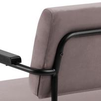 rozinis fotelis - Fotelis Actona Cloe 87034, juodas/rožinis, 66.5 cm x 65 cm x 77 cm - 7 nuotrauka