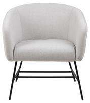 pilka fotel - Fotelis Actona Ramsey 76950, juodas/šviesiai pilka, 72 cm x 67 cm x 76 cm - 2 nuotrauka
