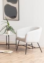 pilka fotel - Fotelis Actona Ramsey 76950, juodas/šviesiai pilka, 72 cm x 67 cm x 76 cm - 4 nuotrauka