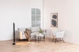 pilka fotel - Fotelis Actona Ramsey 76950, juodas/šviesiai pilka, 72 cm x 67 cm x 76 cm - 5 nuotrauka