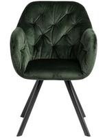 valgomojo kede kresliukas - Fotelis Actona Lola, žalias, 61.5 cm x 57.5 cm x 81.5 cm - 2 nuotrauka