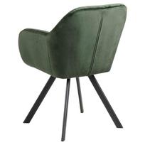 valgomojo kede kresliukas - Fotelis Actona Lola, žalias, 61.5 cm x 57.5 cm x 81.5 cm - 4 nuotrauka