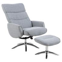 Atlošiamas krėslas Actona Westfield With Footstool, šviesiai pilka, 89 cm x 77 cm x 109 cm