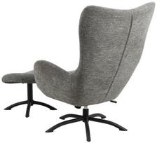 kreslas recliner - Fotelis Actona Talgarth Recliner With Footstool, juodas/antracito, 86 cm x 76 cm x 105 cm - 3 nuotrauka