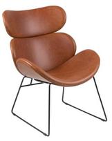Fotelis Actona Cazar Brandy 11, rudas/juodas, 78.5 cm x 69 cm x 90.5 cm