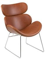 Fotelis Actona Cazar Brandy 11, rudas/chromo, 78.5 cm x 69 cm x 90.5 cm