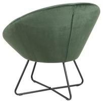 zali foteliai - Fotelis Actona Center VIC 68AC, juodas/žalias, 71 cm x 82 cm x 81 cm - 3 nuotrauka