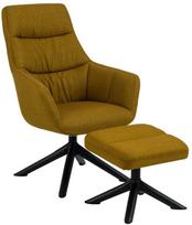 Fotelis Actona Heather With Footstool, rudas, 73 cm x 70 cm x 100 cm