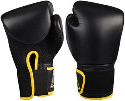 Avento Boxing Gloves, juoda/geltona, 12 oz