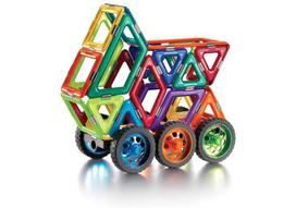 magnetiniai zaislai - GEOSMART magnetinis konstruktorius su RC Space Truck 42 pcs., GEO301 - 2 nuotrauka
