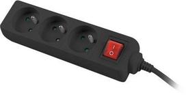 Lanberg Power Strip 1.5m Black PS1-03E-0150-BK