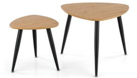 2 ju kavos staliuku komplektas - Kavos staliukas Halmar Nicea 2, juodas/ąžuolo, 400 mm x 400 mm x 41 mm - 2 nuotrauka
