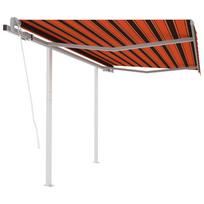 Automatiniu būdu ištraukiama markizė, 3,5x2,5m, oranžinė ir ruda