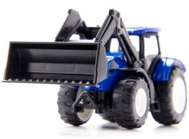 melynas traktorius - Žaislinis traktorius Siku New Holland mit Frontlader 1396, mėlyna/juoda - 3 nuotrauka