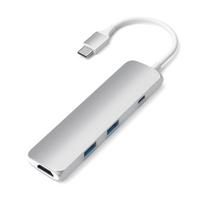 usb c passthrough - Satechi Type-C USB Passthrough HDMI Hub,sidabrinės sp. - 2 nuotrauka