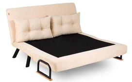 kalune design love - Kalune Design 2-sėdynė sofa-lova Sando 2-Seater - Kreminis - 4 nuotrauka