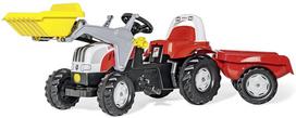 priekaba traktoriui mini - Žaislinis automobilis Rolly Toys Kid Steyr 6165 CVT Shovel/Trailer White/Red 023936 - 2 nuotrauka