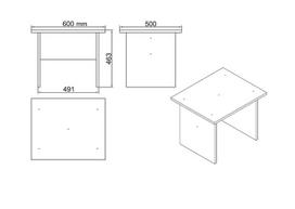 lauko baldai senukai - Baldų komplektas Kalune Design VO10 - BA, ruda/antracito, 60 x 140 x 73.8 cm - 7 nuotrauka