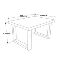 rasomasis stalas 90 cm - Baldų komplektas Kalune Design MN07 BA, ruda/antracito, 180 x 90 x 73 cm - 6 nuotrauka