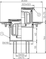 lietaus trapas - Trapas H&L DN75/100 - 2 nuotrauka