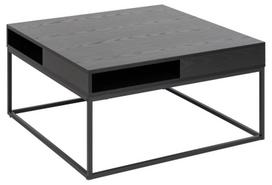 Žurnalinis staliukas Actona Willford Square, juodas, 800 mm x 800 mm x 400 mm