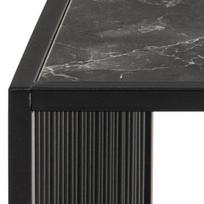 marmuro stalvirsiai - Kavos staliukas Actona Strington Izmir, juodas, 800 mm x 800 mm x 400 mm - 5 nuotrauka