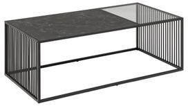 Kavos staliukas Actona Strington Izmir, juodas, 1200 mm x 600 mm x 400 mm