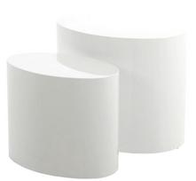 Kavos staliukas Actona Mice Oval, baltas, 480 mm x 330 mm x 400 mm