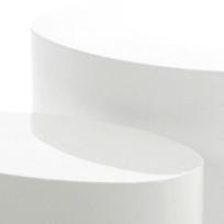 2 ju kavos staliuku komplektas - Kavos staliukas Actona Mice Oval, baltas, 480 mm x 330 mm x 400 mm - 4 nuotrauka