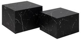 Kavos staliukas Actona Dice Marquina, juodas, 580 mm x 580 mm x 400 mm