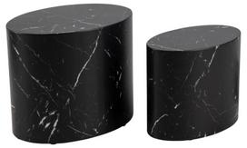 Kavos staliukas Actona Mice Oval, juodas, 480 mm x 330 mm x 400 mm