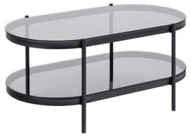 Kavos staliukas Actona Bayonne Oval, juodas, 950 mm x 500 mm x 420 mm