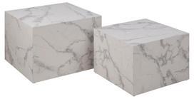 kavos stalas is marmuro - Kavos staliukas Actona Dice Carrara, baltas, 580 mm x 580 mm x 400 mm - 2 nuotrauka