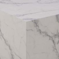 kavos stalas is marmuro - Kavos staliukas Actona Dice Carrara, baltas, 580 mm x 580 mm x 400 mm - 3 nuotrauka