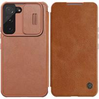 s22 plus telefonas - Nillkin "Qin Book PRO Case Galaxy S22 Plus" Brown - 1 nuotrauka